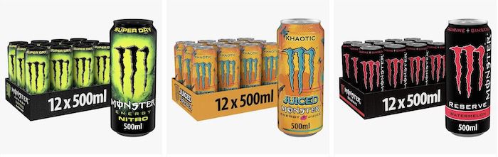 12er Pack Monster Energy Drink, 500ml Dose ab 11,69€ + Pfand