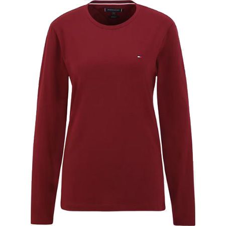 Tommy Hilfiger Longsleeve in Karminrot für 31,92€ (statt 50€)