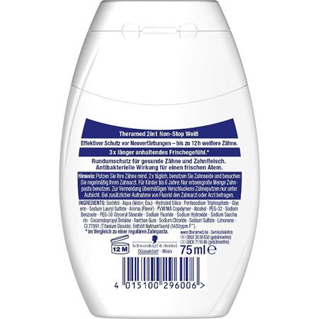 Theramed Zahnpasta Gel Non Stop Weiß für 1€ (statt 1,49€)
