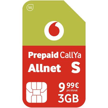 Vodafone CallYa Allnet S Prepaid mit 3GB + 10 Euro Startguthaben für 3,99€