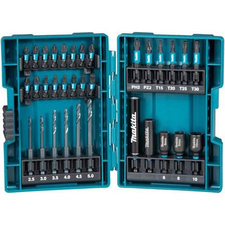 🪛 Makita B-66896 Bohrer & Bit-Set, 33-tlg. für 19,99€ (statt 24€)