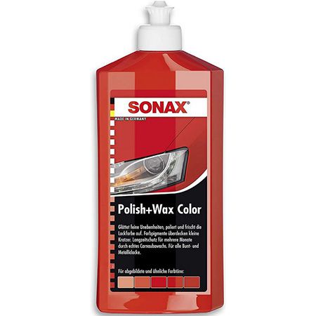 SONAX Polish+Wax Color, Rot, 500ml für 14,43€ (statt 19€)   Prime
