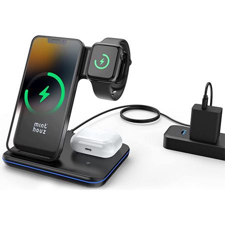 Minthouz 3-in-1 Qi Ladestation (18W) für 16,33€ (statt 30€)