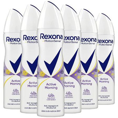 6x Rexona MotionSense Active Morning Deo ab 7,92€ (statt 12€)   Prime