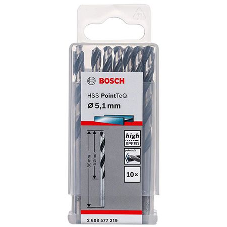10er Pack Bosch Professional HSS PointTeQ Spiralbohrer für 5,64€ (statt 11€)
