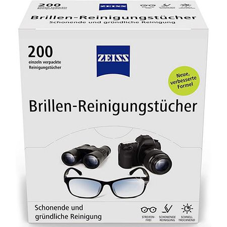 200er Pack Zeiss Brillen Reinigungstücher mit Alkohol für 8€ (statt 16€)