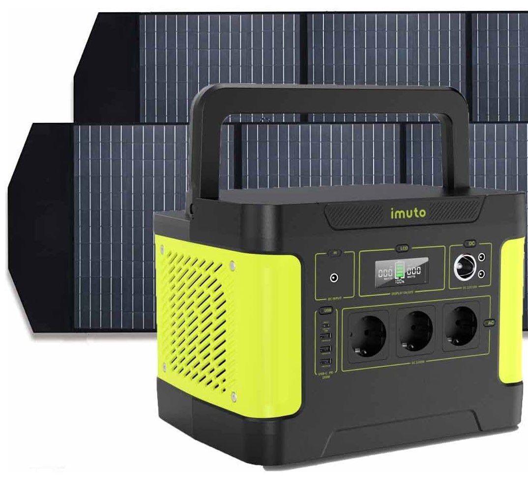 imuto Powerstation mit 1.531Wh + 2x 100W Solarmodul für 1.099€ (statt 1.599€)