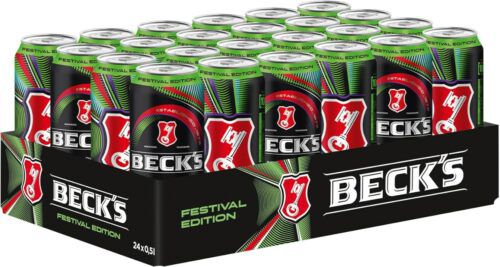 24er Tray BECKS Pils Dosenbier Limited Festival Edition für 14,99€ + Pfand