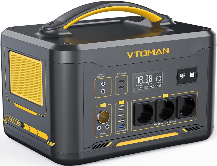 VTOMAN Jump 1500X Powerstation mit 1500W/828Wh für 426,69€ (statt 699€)