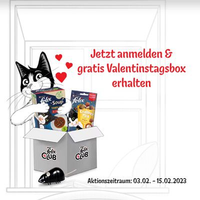 Mit dem FELIX® Club eine Valentinstagsbox gratis   nur für Neuanmeldungen