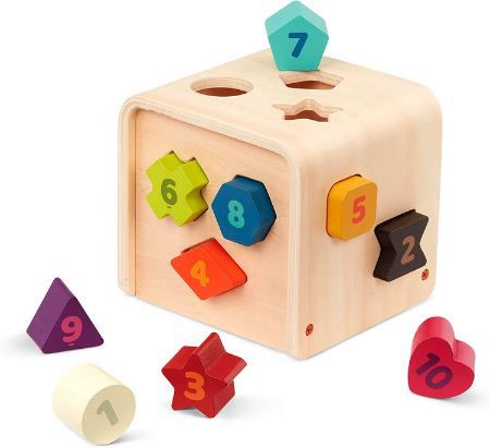 Battat Formen und Zahlen Sortierspiel aus Holz für 9,21€ (statt 18€)   Prime