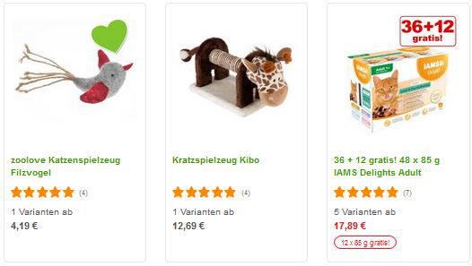 ZooPlus: Bis zu 30% Rabatt im Katzen Outlet