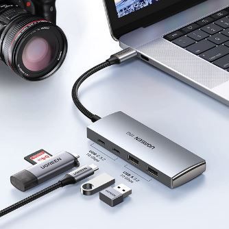 UGREEN 4 Port USB C & A Hub für 19,99€ (statt 25€)