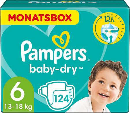 124er Pack Pampers Windeln Größe 6 (13 18kg) ab 33,58€ (statt 45€)