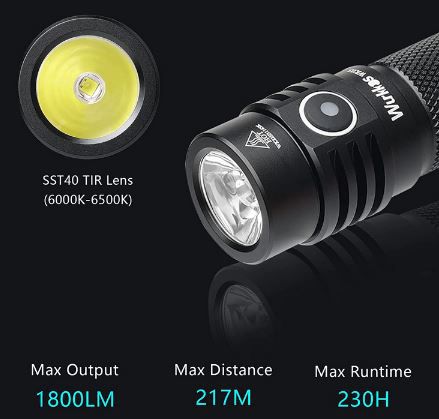 Wurkkos WK03 LED Akku Taschenlampe mit 1.800 Lumen für 19,79€ (statt 33€)