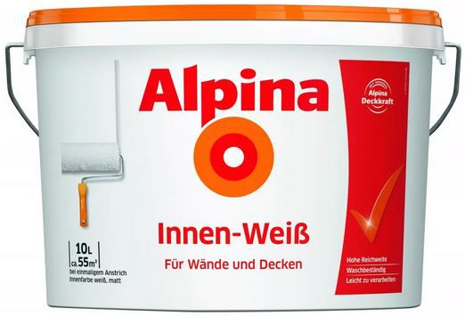 10 Liter Alpina Innenweiß, weiß/matt ab 19,99€ (statt 31€)