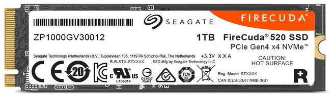 Seagate FireCuda 520 PCIe Gen4 NVMe SSD mit 1TB für 79,90€ (statt 98€)