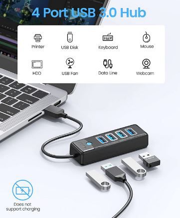 ORICO USB 3.0 Hub mit 4 Ports für 5,99€ (statt 10€)