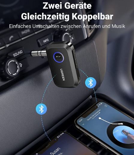 UGREEN Aux/Bluetooth 5.3 Adapter für 11,99€ (statt 16€)