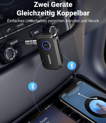 UGREEN Aux/Bluetooth 5.3 Adapter für 10,99€ (statt 16€)