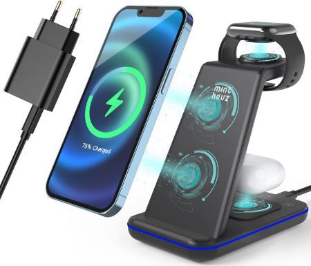 Minthouz 3 in 1 Wireless Charger, 20W für 18,42€ (statt 26€)