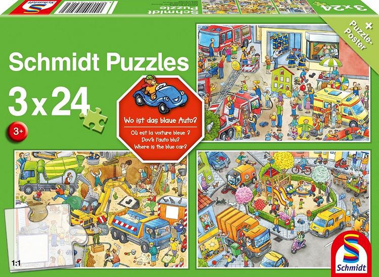 Schmidt Spiele 56416 Wo ist das Blaue Auto Kinderpuzzle für 5,49€ (statt 10€)