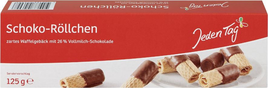 Jeden Tag Schokoröllchen, 125g ab 1,16€   Prime Sparabo