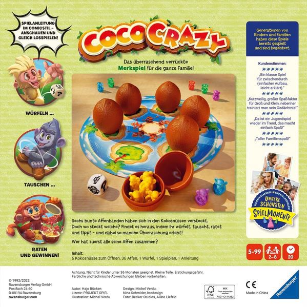 Ravensburger 20897 Coco Crazy Brettspiel für 17,98€ (statt 23€)