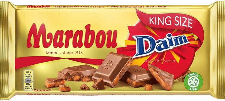 Marabou Daim Schokolade, 250g ab 2,24€ (statt 7€)   Prime Sparabo
