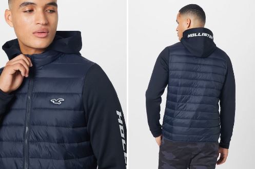 Hollister Steppjacke in Marine für 49,90€ (statt 70€)