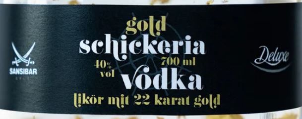 Sansibar Schickeria Vodkalikör mit Goldstückchen, 0,7L, 40% für 19,94€ (statt 25€)