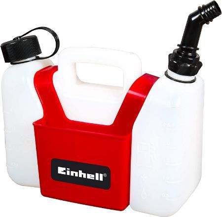 Einhell Kanister mit 1,25l Öltank + 3l Benzintank + Werkzeugtasche für 14€ (statt 19€)