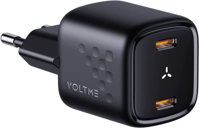 Voltme 2 Port USB C Ladegerät mit GaN, PD3.0, 30W für 14,39€ (statt 30€)