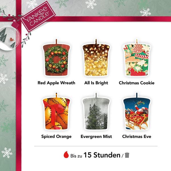 Yankee Candle Geschenkset mit 8 Duftkerzen & Illuma Lid Kerzenaufsatz für 39,99€