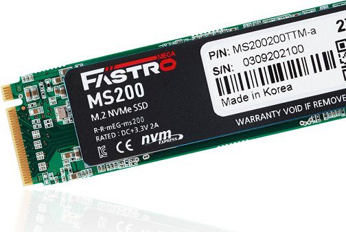 Mega Fastro MS200 M.2 SSD mit 2TB für 89€ (statt 119€)