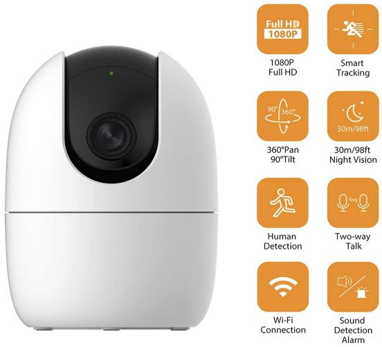 HAOTING 1080P WLAN Kamera mit App Steuerung für 26,99€ (statt 45€)