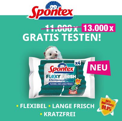 Reinigungsschwämme Spontex Flexy Fresh kostenlos ausprobieren