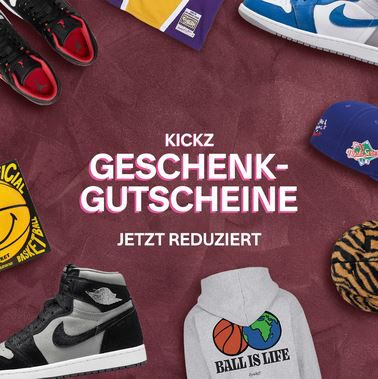 Kickz Valentinstag: Bis zu 20% Rabatt auf Geschenkgutscheine bis 100€