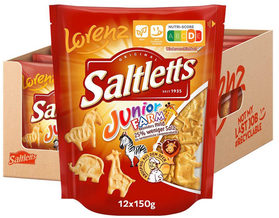 12x Lorenz Saltletts Junior Farm (je 150g) für 13,92€ (statt 17€)