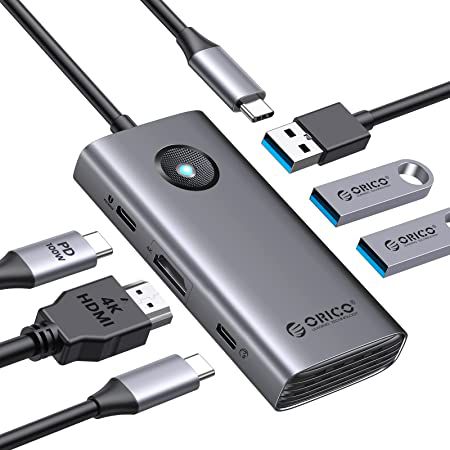 ORICO USB-C Hub mit HDMI 4k &#038; 100W PD für 13,19€ (statt 20€)