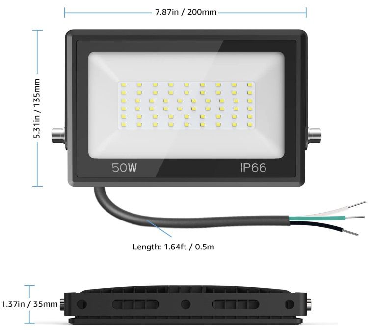 2x 50W LED Außenstrahler (6000K Kaltweiß) für 19,42€ (statt 37€)