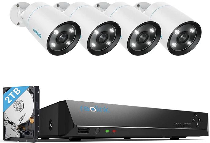 4x Reolink 4K 8MP UHD PoE Kameras + NVR (2TB) für 468,98€ (statt 536€)