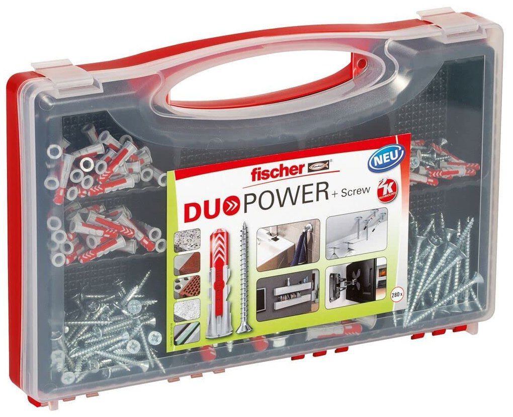Fischer Redbox Duopower + Schrauben (280 tlg.) für 21,92€ (statt 27€)