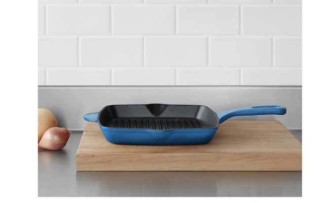 AmazonCommercial   quadratische Grillpfanne mit 26cm in Blau für 20,33€ (statt 48€)   Prime