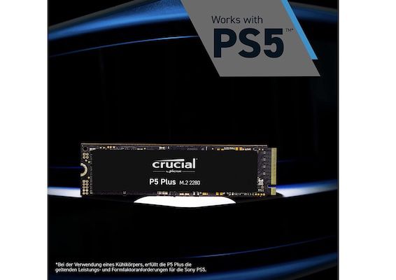 Crucial P5 Plus   interne SSD (500 GB) für 36,60€ (statt 50€)