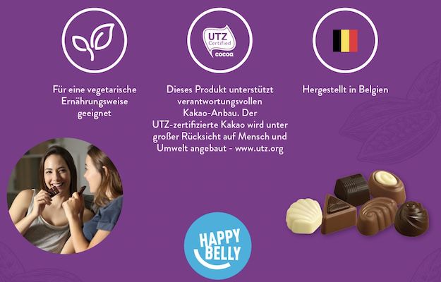 500g Happy Belly   Belgische Pralinenmischung für 7,99€ (statt 13€)   Prime