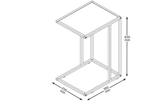 Movian Laptop Tisch mit 43 x 35 x 63 cm für 30,60€ (statt 41€)