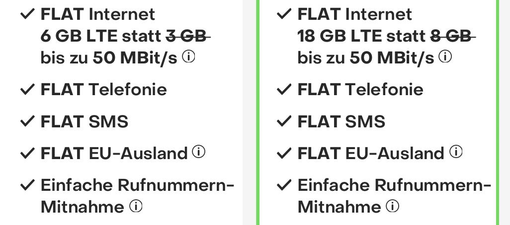 o2 Allnet Flat mit 6GB LTE für nur 5,99€ mtl. (oder 18GB für 9,99€)   auch ohne Laufzeit!