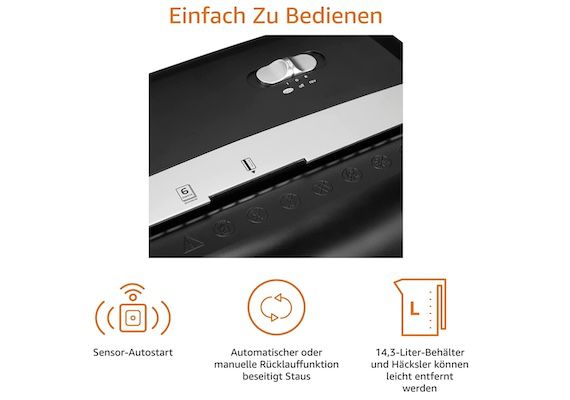 Amazon Basics Aktenvernichter für 24,60€ (statt 40€)