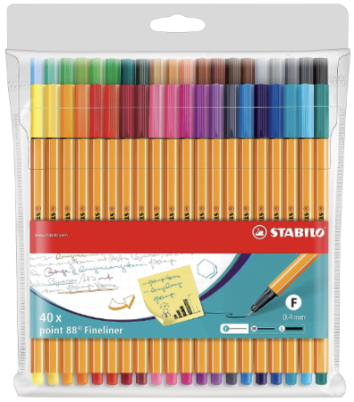 40er Pack STABILO point 88 Fineliner für 17,80€ (statt 26€)